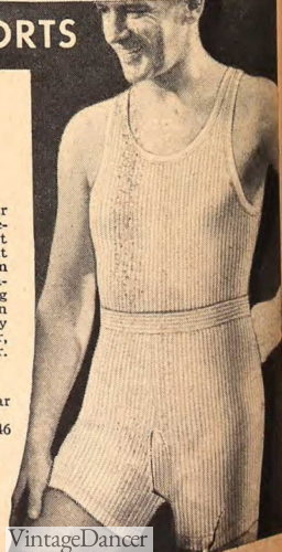 1936 elastic waistband briefs with longer leg