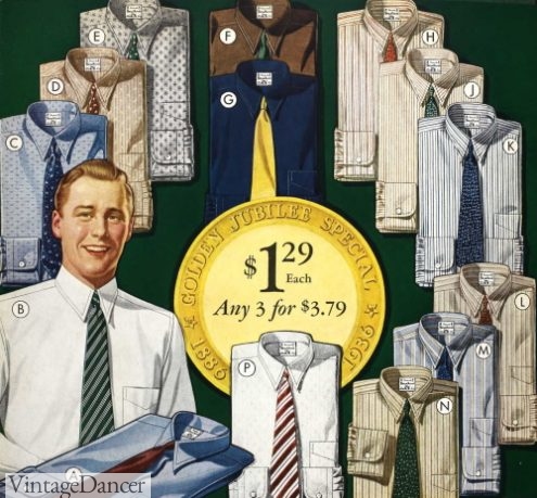 1936 mens shirts