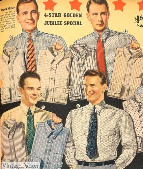 1930s Style Mens Shirts: Dress Shirts and Casual Shirts