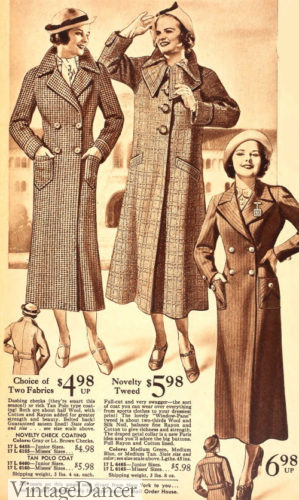 1930s women polo coat (swagger in the center) at VintageDancer