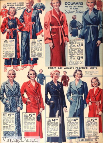 1930s robes women housecoats
