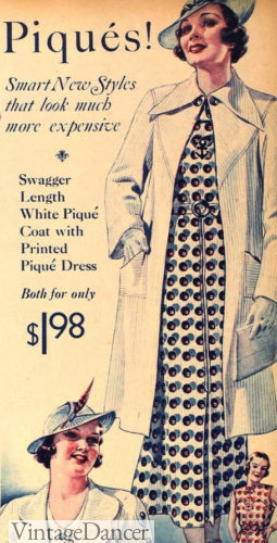 1930s white coat spring summer fashionat VintageDancer