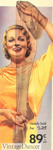 1930s sheer chiffon weight stockings