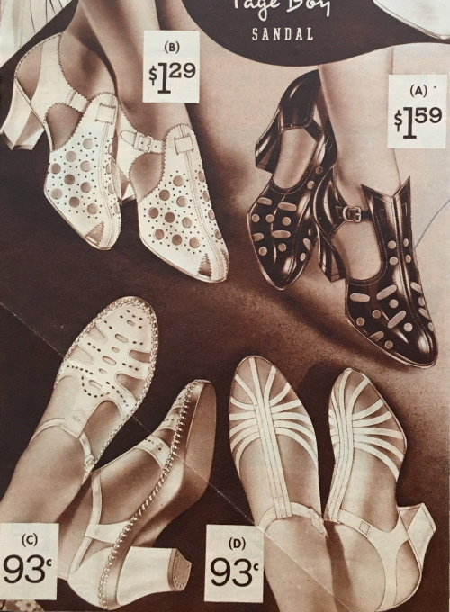 1937 strappy summer heels