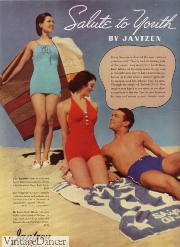1930s Jantzen Ad swimming suits bathing suits 1930s
