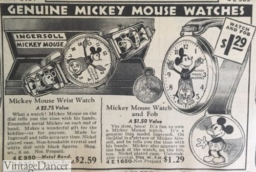 1937 Mickey Mouse Watch and Fob