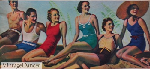 1937 Swimsuits from the Montgomery Wards catalog