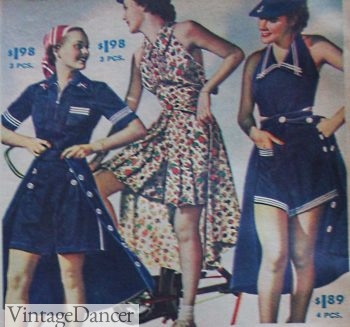 1930s Playsuit Outfit, Vintage Dancer