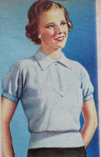 1930s polo knit shirts tops blouse