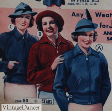 1930s fashion for women 1937 Cossak jackets women short casual jackets