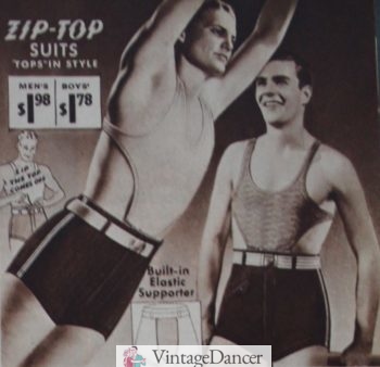 1950s mens swimwear