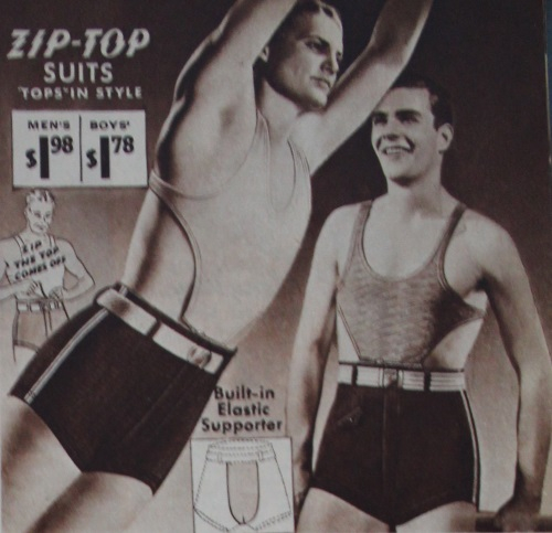 Vintage Men's Swimwear History- 1930s, 1940s, 1950s