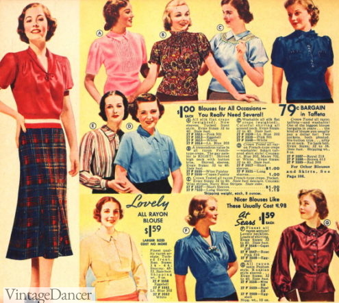 1937 pretty and service blouses