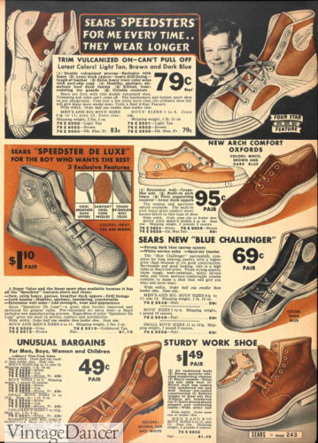 1930s teen shoes boys footwear sneakers tennis shoes