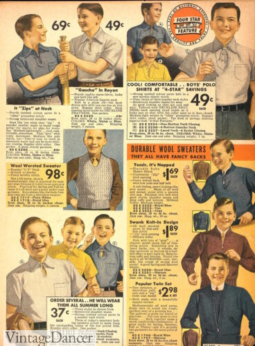 1930s boys clothing fashion polo shirts