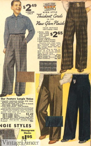 1930s teenage boys clothing pants casual