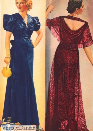 1930s evening dress gowns