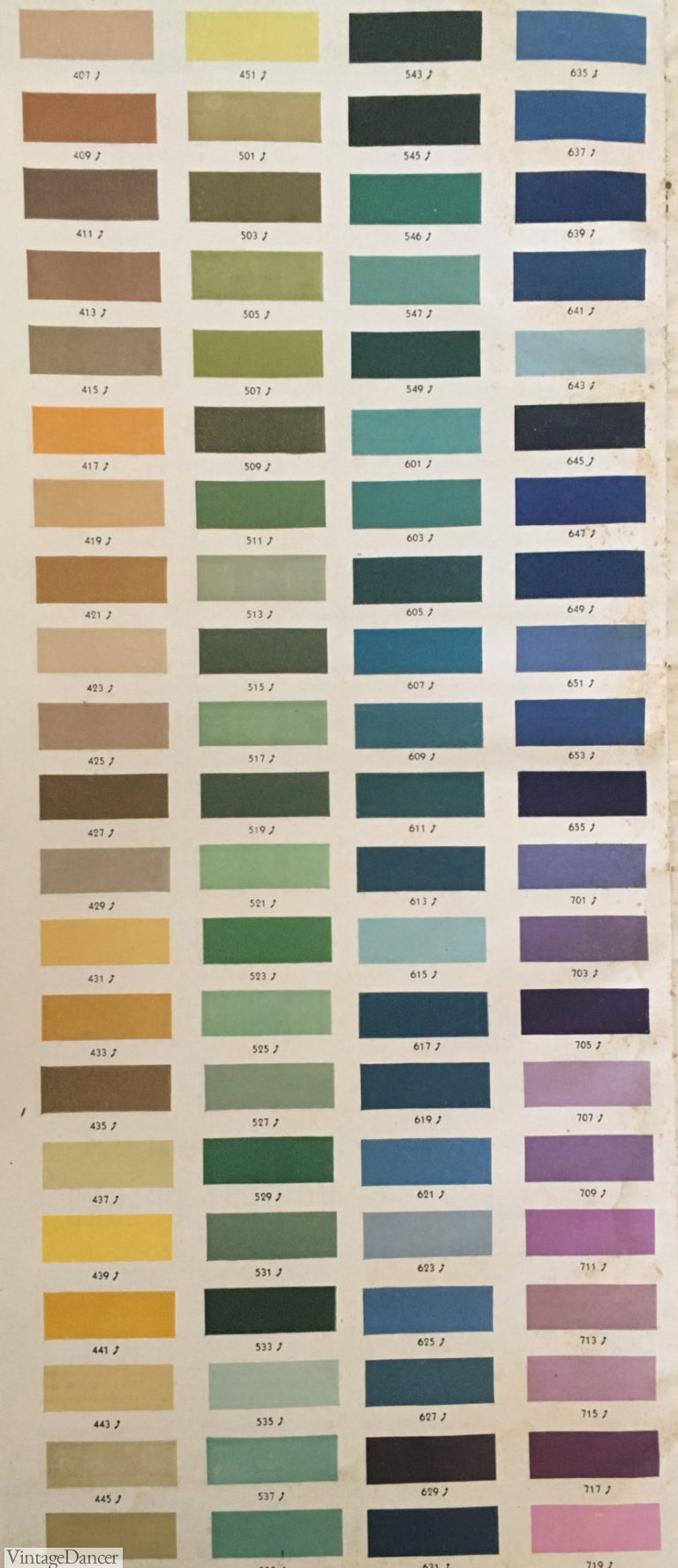 1930s Fashion Colors & Fabrics