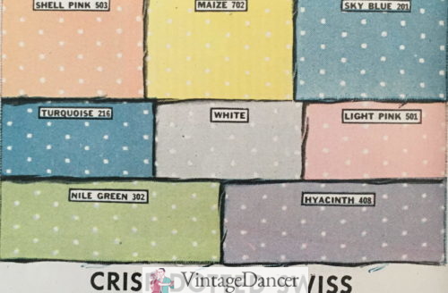 1937 dotted swiss pastel fabrics colors