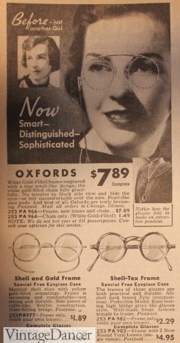 1930s women glasses eye glasses frames
