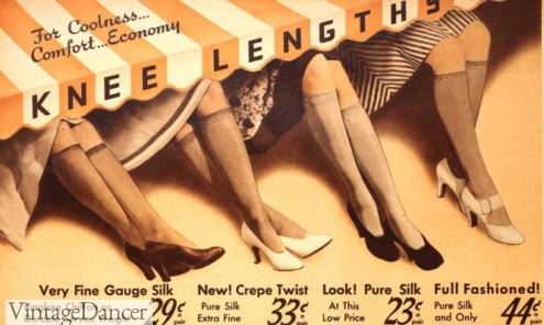 1937 knee high stockings