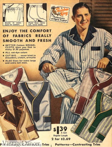 1930s men's two tone pajamas