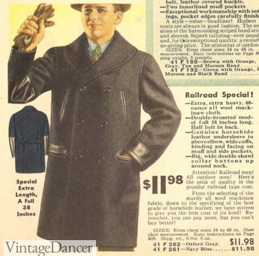 1930s mens pea coat