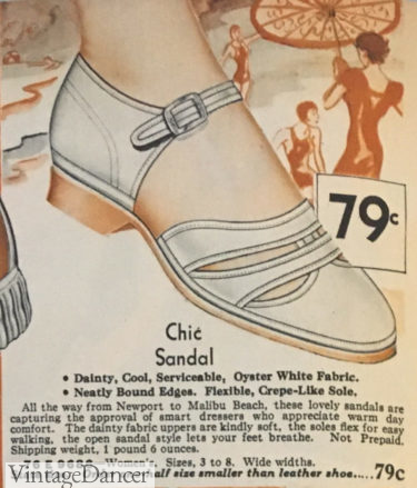1937 canvas sport sandals