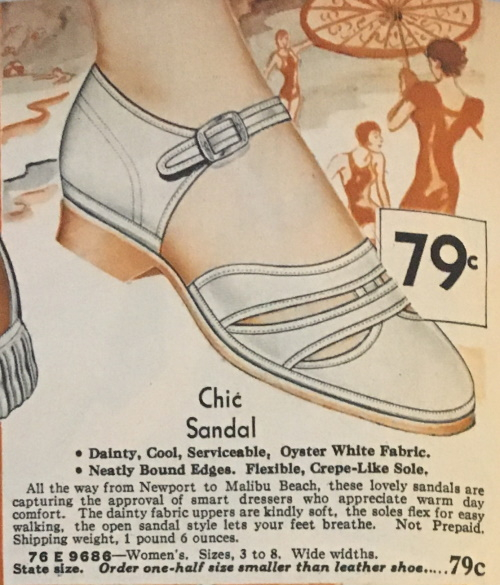 1937 canvas sport sandals