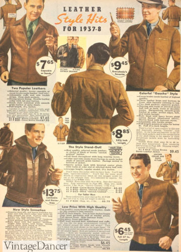 1930s mens leather jackets