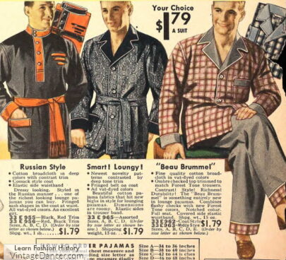 1930s Men's Lounge Pajamas Fashion