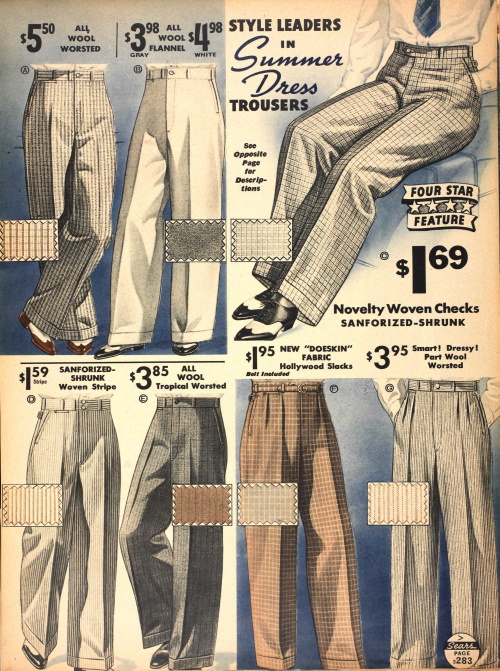 1930s Men's Pants, Trousers, and Shorts Styles