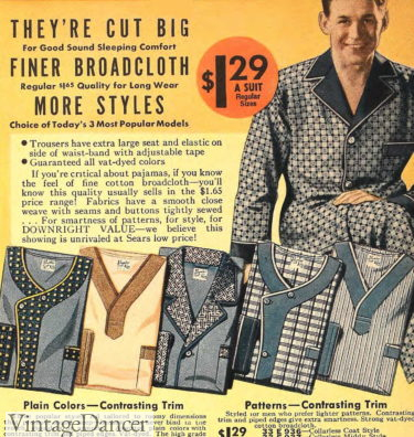 1930s mens pajamas