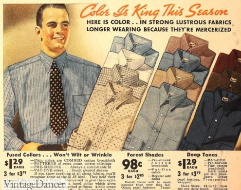 1930s Men&#8217;s Shirt Styles and History, Vintage Dancer