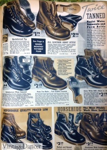1937 men's work boots