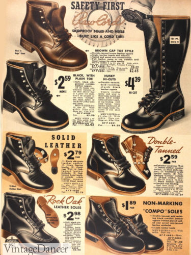 1930s men's essential work boots
