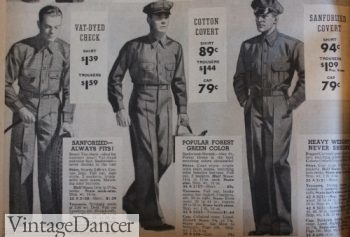 Mens vintage 1930s men's work uniforms