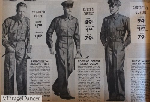Mens vintage 1937 men's work uniforms