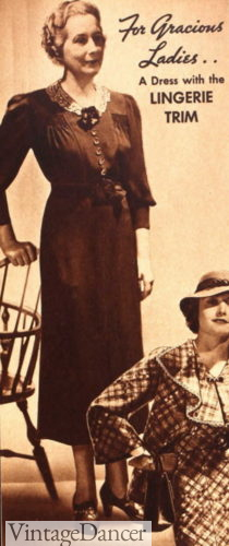 1930s mature women dresses