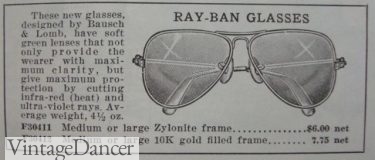 1930s men's vintage ray ban sunglasses