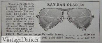 1937 Ray Ban aviator sunglasses