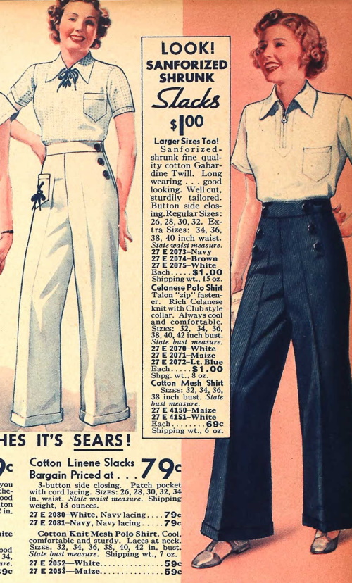 1930s Women's Pants, Trousers, and Beach Pajamas History