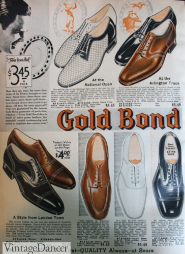 1937 men's dressy or casuals summer shoes