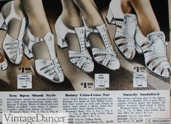 1937 white sandal heels