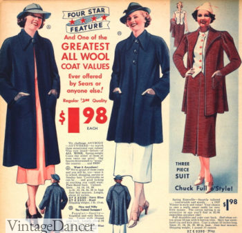 1930s spring coats over dresses jackets women at VintageDancer