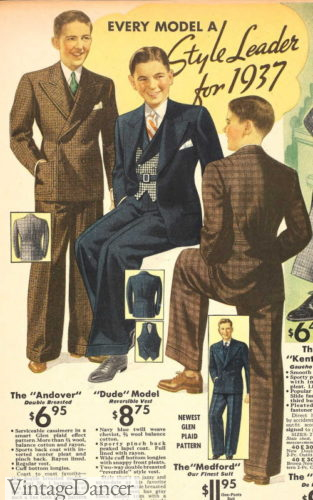 1930s teenage boys clothing suits and vests
