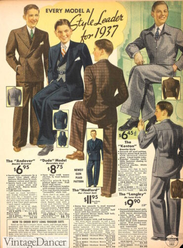 1937 boys suits teenagers