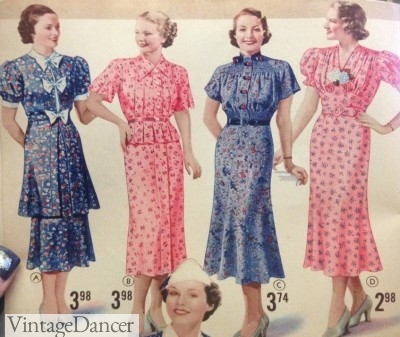1930s day dresses