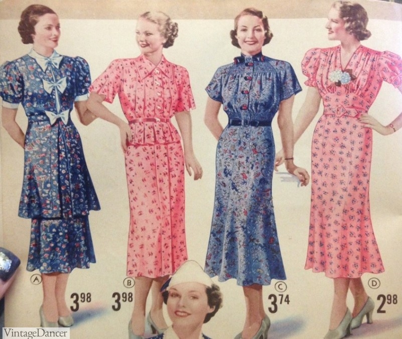 1930s day dresses 1930s dress styles in the daytime (Spring, 1937)