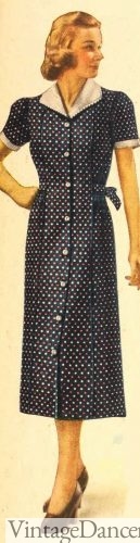 1930s House Dresses, Fabrics, Sewing Patterns, Vintage Dancer